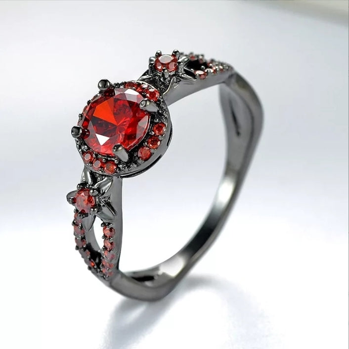 January Garnet Birthstone Ring