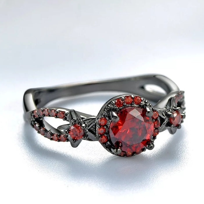 January Garnet Birthstone Ring