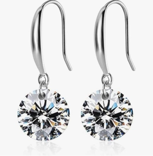 Cubic Zirconia Drop Earrings for Women Simulated Diamond Dangle Earrings Brilliant Cut Crystal Wedding Earrings