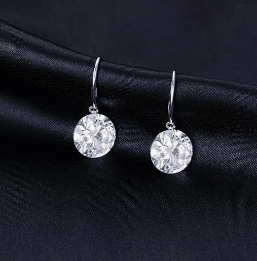 Cubic Zirconia Drop Earrings for Women Simulated Diamond Dangle Earrings Brilliant Cut Crystal Wedding Earrings